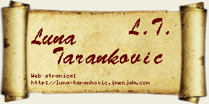 Luna Taranković vizit kartica